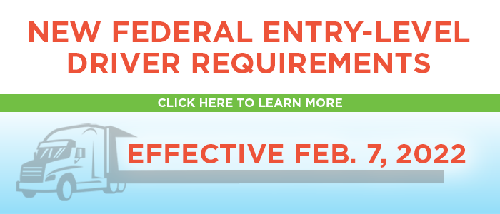 New Federal Entry Level Driver Requirements Information