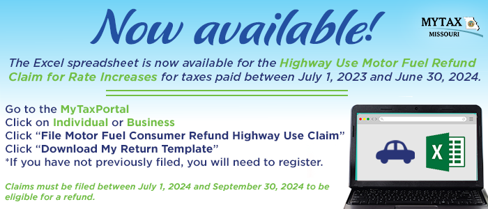 Motor Fuel Refund Claim Forms Available Now
