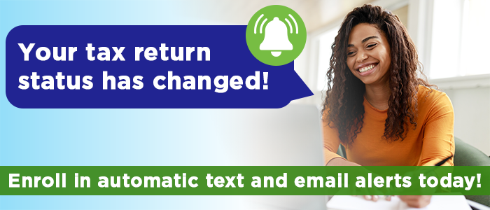 What's the status of my tax return?