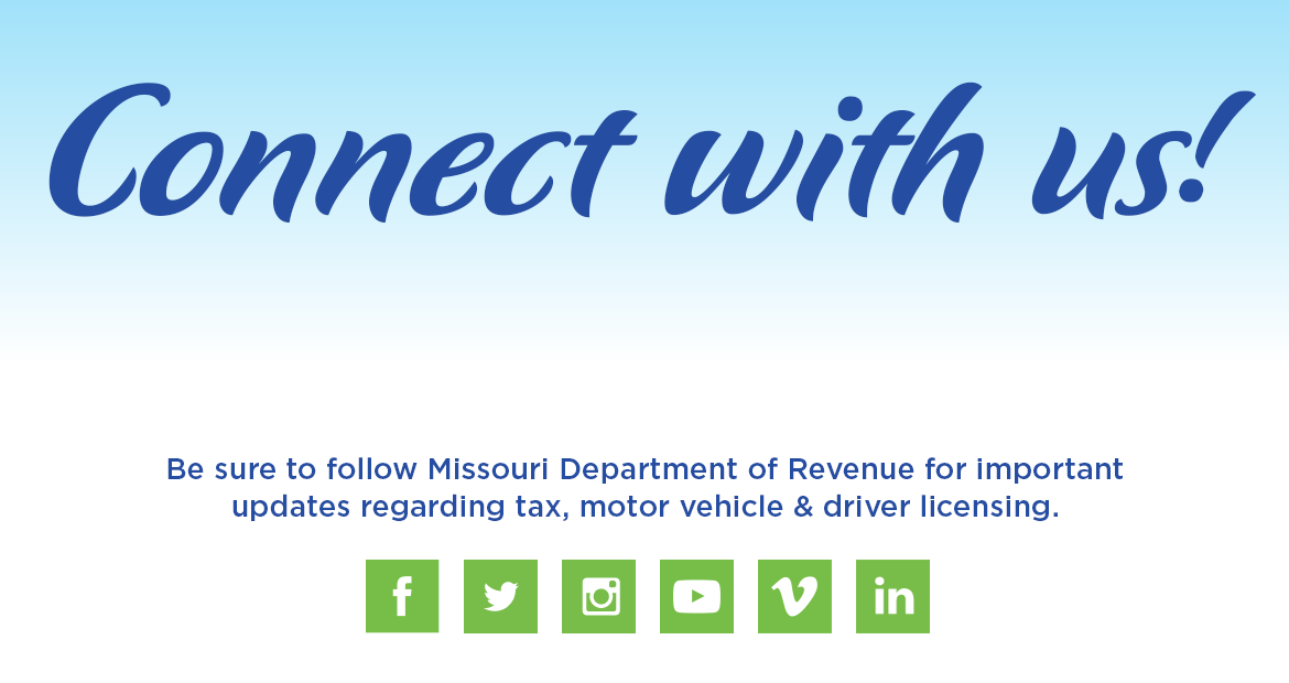 There are many ways to connect with the Missouri Department of Revenue
