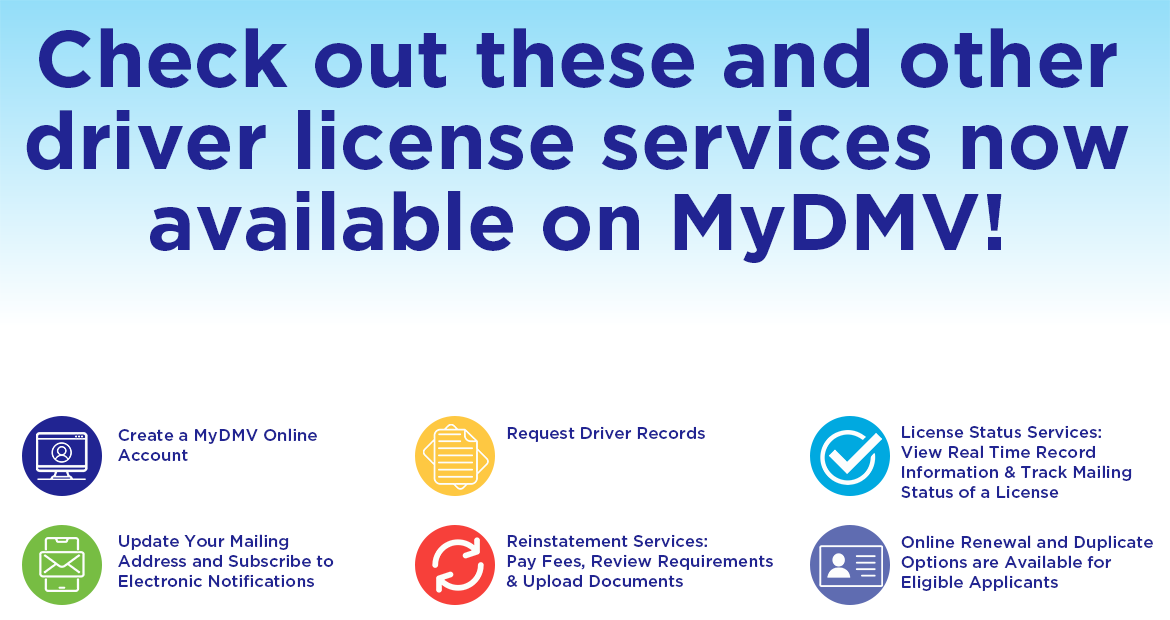 Check out these driver license services now available on MyDMV!
