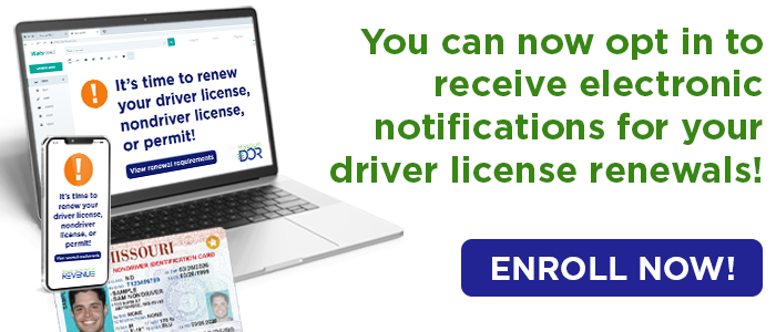 Opt-in to receive electronic notifications for driver license renewals