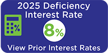 2025 Deficiency Interest Rate 8% View Prior Interest Rates