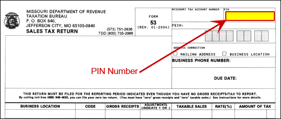 Form 53 - PIN Number Location